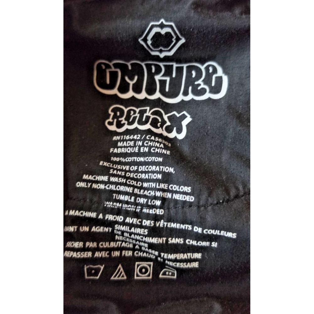 Vintage Empyre Black Corduroy Pants Sz 30 X 27 Baggy 90s Skate 100% Cotton - Picture 9 of 9